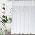 UFRIDAY Extra Long White Shower Curtain, Fabric Bath Curtain with Mesh Window, Weighted Bottom Hem, 72 x 78 Inch