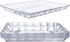 12 Plastic Serving Trays Serving Platters | 9"X13" | Rectangular Disposable Party Platters and Trays | Clear Disposable Serving Trays for Parties | Party Serving Trays and Platters