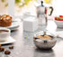 Kook Stainless Steel Sugar Bowl with Lid and Spoon, Serving Dish, Clear Glass Lid, Storage for Salt, Candy, Coffee, Holds 2 Cups, Dishwasher Safe, 16 oz