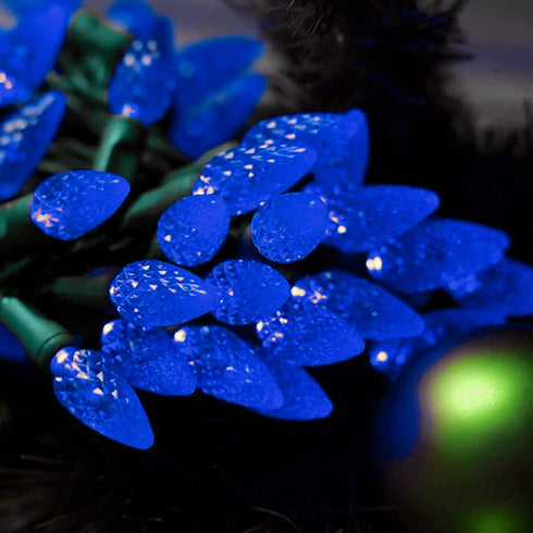FUNPENY C6 Christmas Lights, 100 LED 33 FT Fairy Lights with 8 Modes Lights Outdoor Extendable Waterproof String Lights for Indoor Xmas Tree Wedding Patio Party Holiday Decorations, Blue