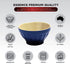 Small Stoneware Bowls Set, 4 Packs, Ice Cream Bowls, Dessert, Dip and Prep Bowls, 6 Ounces 170ml, Imperial Blue/Cream