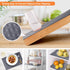 Shelf Liners for Kitchen Cabinets Refrigerator Liners Waterproof & Oil-Proof Kitchen Cupboard Liner Non-Slip Drawer Mats EVA Material Non Adhesive Fridge Liner for Shelves - Gray 11.8 x 59 Inches