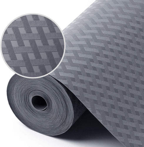Shelf Liners for Kitchen Cabinets Refrigerator Liners Waterproof & Oil-Proof Kitchen Cupboard Liner Non-Slip Drawer Mats EVA Material Non Adhesive Fridge Liner for Shelves - Gray 11.8 x 59 Inches