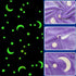 Glow in The Dark Blanket,Galaxy Stars Pattern Throw Blanket Green Fleece Blankets for Boys Girls Baby Teens Grandkids Birthday Gift,Cozy Fuzzy Plush Kids Blanket (60"x40", Purple)