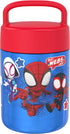 Zak Designs Kids' Vacuum Insulated Stainless Steel Food Jar with Carry Handle, Thermal Container for Travel Meals and Lunch On The Go, 12 oz, Spidey and His Amazing Friends