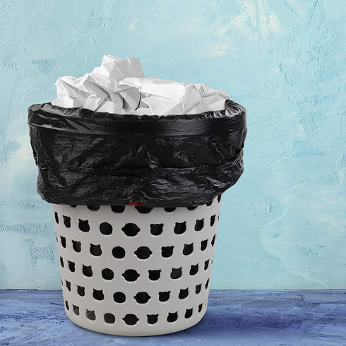 Xowine 3 Gallon Drawstring Trash Bags, Black Garbage Bag, 105 Counts