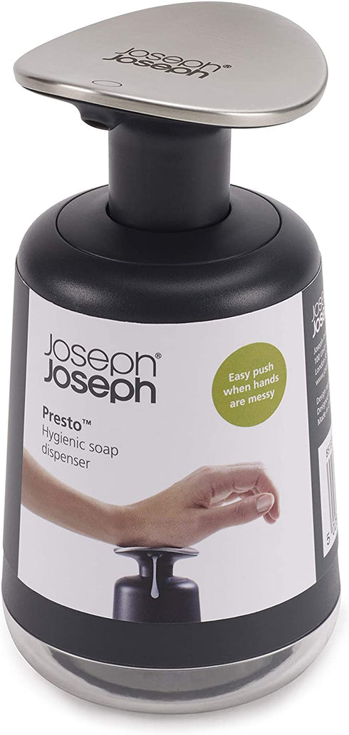 Joseph Joseph Presto Hygienic Easy-Push Soap Dispenser with Wide Pump, One-size, Gray