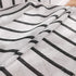 MIULEE Bedroom White Sheer Curtains Striped Linen Textured Window Treatment Drapes Grommet Top for Living Room, W52 x L63 Black Stripe 2 Panels