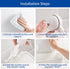 Shower Caddy Suction Cup No Drilling Shower Shelf Removable Wall Mounted Shower Organizer Perfect Shower Storage Waterproof Rustproof Shower Basket for Bathroom & Kitchen - White