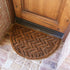 Rubber-Cal 10-100-510 Caspian Sea Outdoor Half Round Scraper Doormat, 18" x 30", Tan