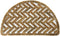Rubber-Cal 10-100-510 Caspian Sea Outdoor Half Round Scraper Doormat, 18" x 30", Tan