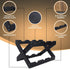 Hivory Wine Rack ~Counter top Wine Racks~ Foldable Wooden Wine Rack ~ Space Saver Wine Bottle Holder ~ Elegant Wine Holder for Kitchen, Bar, Cabinets ~ Holds 6 Bottles (Black, 1)