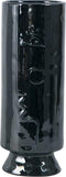 Vellarr Halloween Decor Vase, Traditional Totem Style, Minimalist Face Design, Decorative Modern Floral Glazed Ceramic Flower Vases for Centerpieces, 10.5"(Dark Blue-Black)