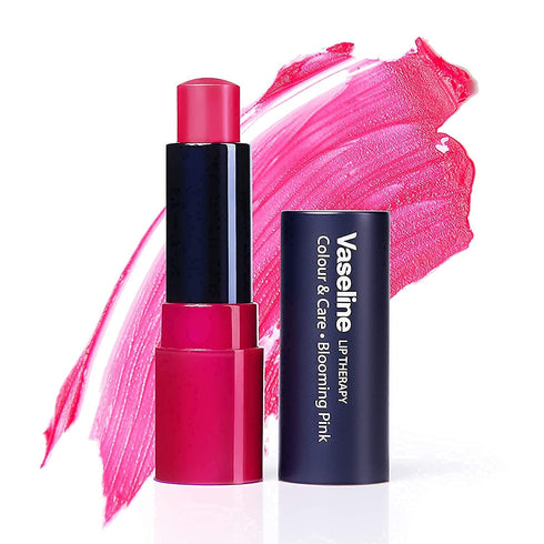 Vaseline Lip Therapy Color & Care | Tinted Lip Balm | Lip Moisturizer | Blooming Pink, 4.2g