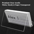 MaxGear Business Card Holder for Desk Acrylic Business Card Display Holders Clear Business Cards Holder Stand 6 Pack Desktop Plastic Name Card Organizer, Capacity: 50 Cards
