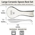 OAKOA 2 Pack Ceramic Spoon Rest for Stove Top - Cute Spoon Rests for Kitchen Counter - Fork Me Spoon Me - Cooking Spoon Holder - Utensil Rest - Ladle Holder - Spatula Rest - Farmhouse White Funny
