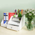 Insdawn Desk Organizers Office Organization File Paper Organizer and Storage for Desktop Magazine File Mail Folder Holder Letter Tray DIY with Drawer