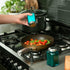 RSVP International Retro Glass Salt & Pepper Shaker | Stainless Steel Lids |, 8 oz, Turquoise