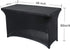Obstal 4ft Stretch Spandex Table Cover for Standard Folding Tables - Universal Rectangular Fitted Tablecloth Protector for Wedding, Banquet and Party ?Black, 48 Length x 24 Width x 30 Height Inches?