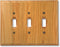AMERELLE 4025TTT Traditional Triple Toggle Wood Wallplate in Light Oak