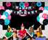 TIK TOK Birthday Party Decorations Kit,TIK TOK Party Supplies,Music Party. Included Happy Birthday Banner, Foil balloons,Latex Balloons and paper tissue pom poms for Boys Girls