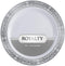 Wedding Venue Shop Plastic Dinner Plates - 10€³ | White/Silver | Pack of 10