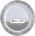 Wedding Venue Shop Plastic Dinner Plates - 10€³ | White/Silver | Pack of 10