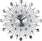 Timelike 3D Crystal Wall Clock - Celebration Decorative Metal Wall Clock, Sparkling Bling Diamond-Studded Silver Wall Clock Wall Decor for Kitchen, Living, Room Bedroom