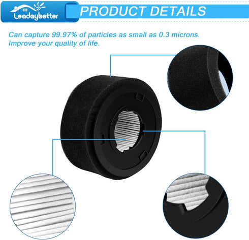 4 Pack Replacement Filter for Bissell Power Force & Helix Turbo Inner and Outer Filter Set Bissell 32R9,203-7913