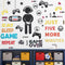 Gamer Room Decor Gaming Wall Decals Sticker Gamer Decals Boys Room Decals Video Game Decor Eat Sleep Game Wall Decal for Gamer Bedroom Playroom Decorations (Chic Style)