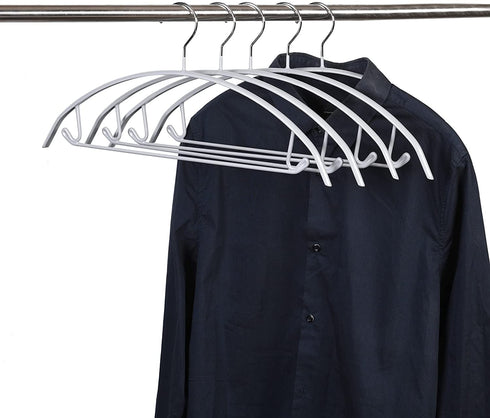 Better to U 16.5 Inch Metal Non Slip Hangers Rubber Coated, Heavy Duty Gray Clothes Hanger, Non Bump Clothe Sweater Hangers(Grey, 10)