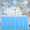 Tulle Blue Table Skirt 6FT Tulle Tablecloth Wrinkle Free Tutu Table Skirts for Birthday Party Baby Shower Wedding Bridal Shower Home Decor