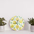 ATEDEANEI Silent Decorative Wall Clock Lemon Wooden 10 Inch Wall Decor Arabic Numerals for Bedroom Living Room Kitchen Bathroom