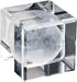 3D Dandelion Paperweight(Laser Etched) in Crystal Glass Cube Birthday (2.4x2.4x2.4) (Moon)