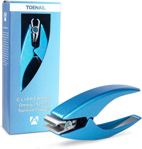 Clipperpro 2.0 Toenail Clipper - Heavy-Duty Thick Toenail Clippers | Ergonomic Handle Clipper for Seniors | Large Clippers with Surgical Grade-Steel Blades (Blue Edition)