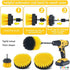 Shieldpro Drill Brush Attachment Set,Power Cleaning Scrub Brush,All Purpose Drill Brushes with Extend Long Attachment for Bathroom and Kitchen Surface,Grout,Tub,Shower,Tile,Corners, Automotive-Yellow
