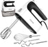 Hand Mixer Electric, IPRSTAR 400W Ultra Power 5 Speed Kitchen Handheld Mixers with Storage Case and 5 304 Stainless Steel Attachments for Easy Whipping, Mixing Brownies, Cakes and Dough Batters, White