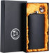 TOX TANEAXON 12 oz Matte Black Pocket Liquor Whiskey Hip Flask with Funnel and Premium Box - Stainless Steel and Leak Proof