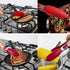 Uigos Kitchen Cooking Food Tongs Stainless Steel With Silicone Heads Locking Clip 2 Piece (9" & 12")
