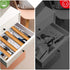 Bamboo Drawer Dividers Organizers Adjustable Expandable Wooden Separators Organization for Kitchen Bedroom Bathroom Dresser 4 Pack (12.5-15.8 inch) by Pipishell