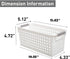 Citylife 6 PCS Plastic Storage Baskets for Shelves Small Storage Bins for Closet Shelf Pantry Organizing, Off-White