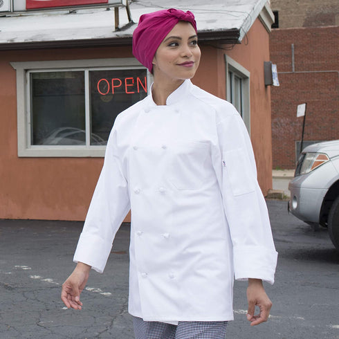 Uncommon Threads Unisex 7/8 Sleeve Chef Coat Cook Jacket with 8 Buttons