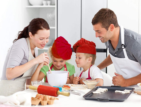 Real Baking Set Pastry Cooking Kit Supplies Includes Apron,Chef Hat,Oven Mitt,Rolling Pin,Real Baking Tools and Recipes Great Gift for Curious Beginners