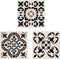 Lindin 3PCS Tile Stencil 12x12 Inch - Large Stencils Painting for Floor Wall Furniture Fabric Wood - Reusable Art Mandala Stencils Painting (Style 2)