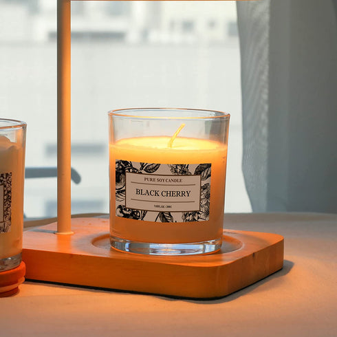 Aronica Pure Candle | Black Cherry |100% Soy Wax | Home Scented Candles | Slow Burn Candles