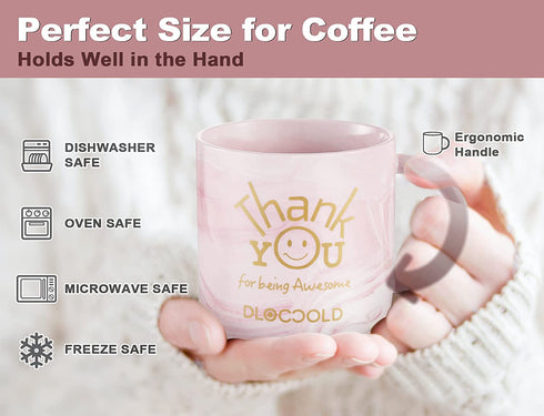 Thank You for Being Awesome, Unique Birthday Gifts Christmax Gift for Women, 12 Oz (Pink)