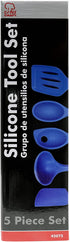 Chef Craft Premium Silicone Kitchen Tool and Utensil Set, 5 Piece, Blue