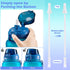 Ahape Gallon Motivational 64/100 oz Water Bottle with Time Marker & Straw, Large Daily Water Jug for Fitness Gym Outdoor Sports, Remind of All Day Hydration, Leak Proof, BPA Free (blue+purple, 100oz)