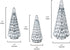 Diamond Star Mercury Glass Christmas Tree Christmas Decoration for Window Tabletop Mantel ( Silver with Embossed Texture, 12.5" Height X 5.5" Diameter )