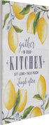 Creative Co-Op "Gather in Our Kitchen€¦" Wood Wall D©cor with Lemons